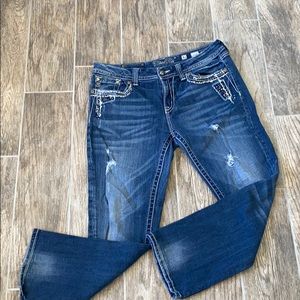 Miss Me cropped embellished jeans